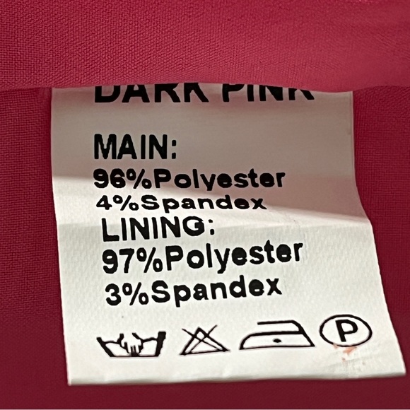 Dark Pink Cut Out Romper With Oversize Sleeves - Picture 7 of 7